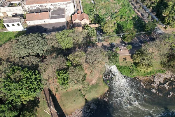 Водопад Реки Пирасикаба Одноименном Городе Высокое Качество Фото — стоковое фото