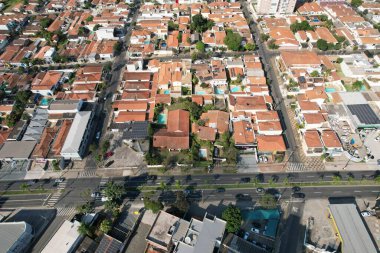 Piracicaba şehri, Brezilya, panorama hava manzaralı 2023 Ağustos. Yüksek kalite fotoğraf