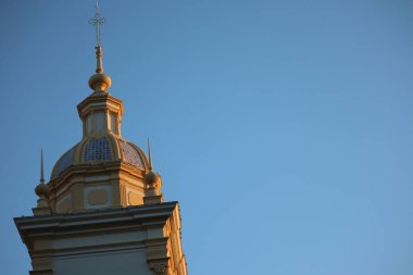 Taubate - SP, Brezilya. 22 Haziran 2024. Dom Epaminondas Kilisesi detayı güneşli bir günde. Yüksek kalite fotoğraf