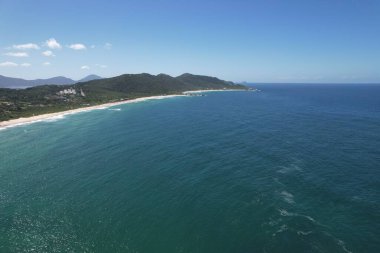 Praia Mole, Mole Beach ve Galheta 'nın manzarası. Florianopolis, Brezilya' da popüler plajlar. Yüksek kalite fotoğraf