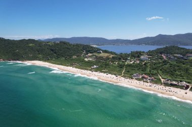 Praia Mole, Mole Beach ve Galheta 'nın manzarası. Florianopolis, Brezilya' da popüler plajlar. Yüksek kalite fotoğraf