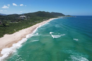 Praia Mole, Mole Beach ve Galheta 'nın manzarası. Florianopolis, Brezilya' da popüler plajlar. Yüksek kalite fotoğraf