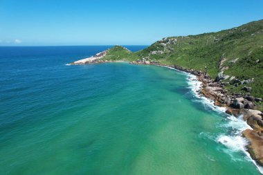 Praia Mole, Mole Beach ve Galheta 'nın manzarası. Florianopolis, Brezilya' da popüler plajlar. Yüksek kalite fotoğraf