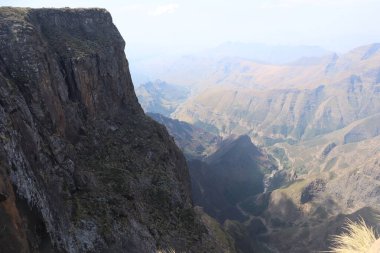 Sentinel Peak, 3165 m, as a part of the Amphitheatre in Royal Natal National Park, Drakensberg, South Africa. High quality photo clipart