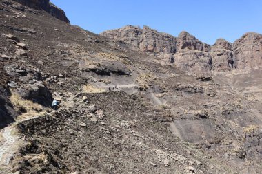 Sentinel Peak, 3165 m, as a part of the Amphitheatre in Royal Natal National Park, Drakensberg, South Africa. High quality photo clipart