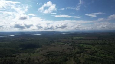 Brezilya 'da Minas ve Goias arasındaki sınır, Paranaiba nehri. Yüksek kalite 4k görüntü