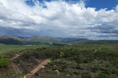 Drone view of Sempre Viva National Park, Brazil. High quality photo clipart