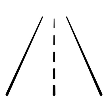 Otoyol düz, asfalt yol 