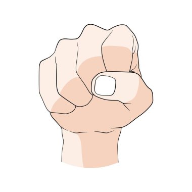 Yumruklar yukarı çizgi film tarzı