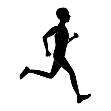 Siyah siluet kullanan adam. 
