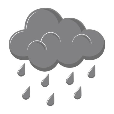 Gri bulutlu fırtına yağmuru.