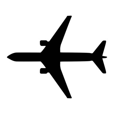 İniş yapan siyah gölge silueti