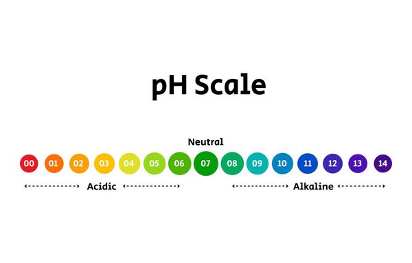 Диаграмма диаграммы Ph диаграмма кислой щелочной меры. химическая шкала.