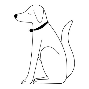 Köpek bakıcılığı sürekli çizim sanatı 