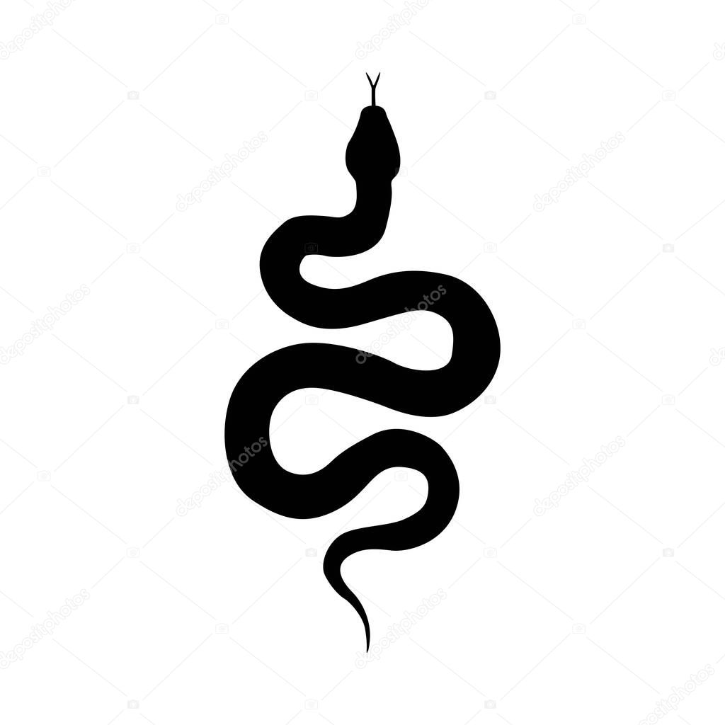 Black snake animal silhouette