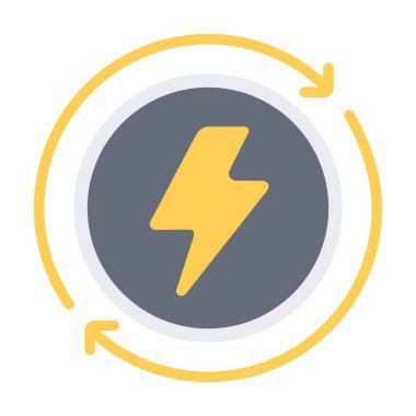 Yıldırım ve Oklarla Enerji Verimliliği Simgesi