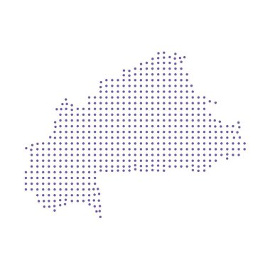 Burkina Faso haritalı nokta desenli mor daire