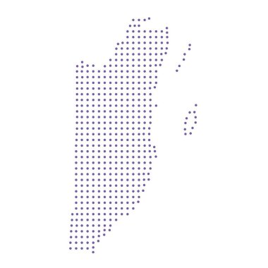 Belize haritalı noktalı desen dizaynı mor çember