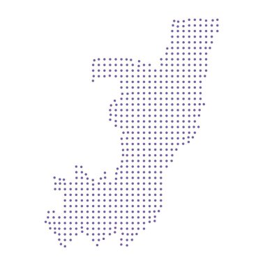 Kongo Cumhuriyeti haritası noktalı desen dizaynı mor daire