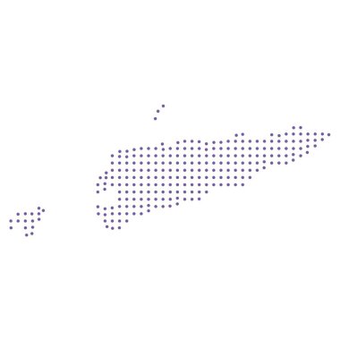 Doğu Timor haritalı nokta desenli mor daire