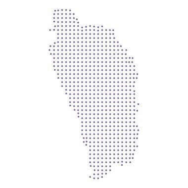 Dominica haritalı nokta desenli mor daire