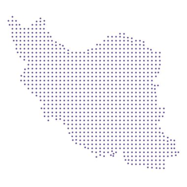 İran haritalı nokta desenli mor daire dizaynı