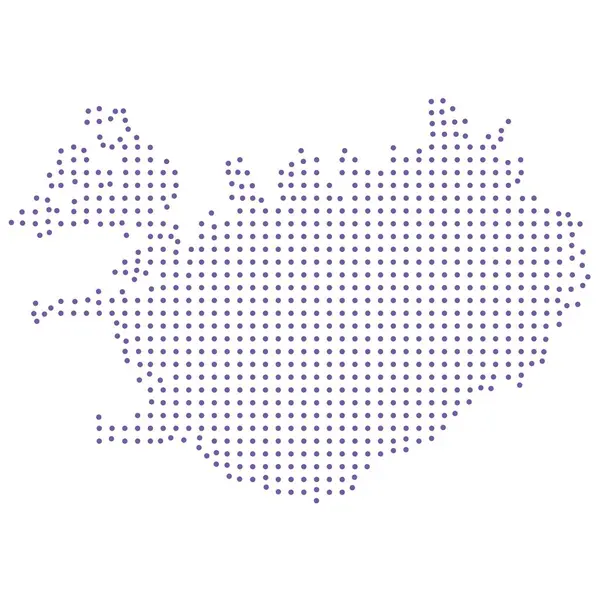 İzlanda haritalı noktalı desen dizaynı mor daire