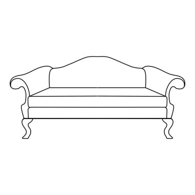 Deve sırtı kanepe, Minimalist Çizgi Sanat taslağı