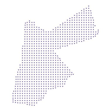 Ürdün haritalı noktalı desen dizaynı mor daire