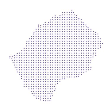 Lesotho haritalı noktalı desen dizaynı mor daire