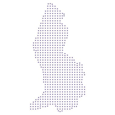 Lihtenştayn haritalı noktalı desen dizaynı mor daire