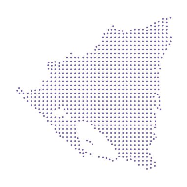 Nikaragua haritalı nokta desenli mor daire