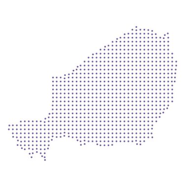 Nijer haritalı nokta desenli mor daire