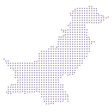 Pakistan haritalı nokta desenli mor daire dizaynı