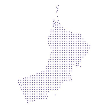 Umman haritalı noktalı desen dizaynı mor daire