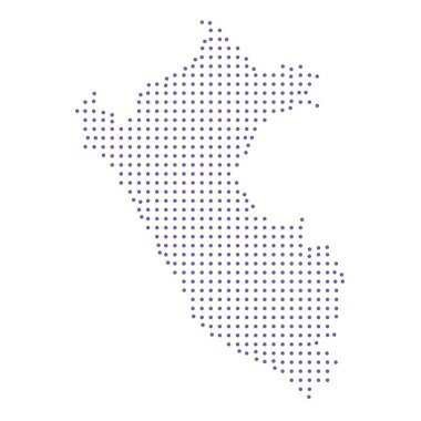 Peru haritalı noktalı desen dizaynı mor daire