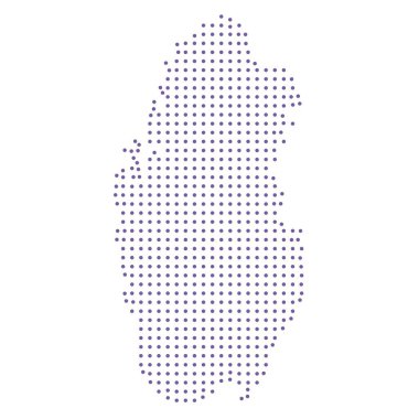 Katar haritalı noktalı desen dizaynı mor çember