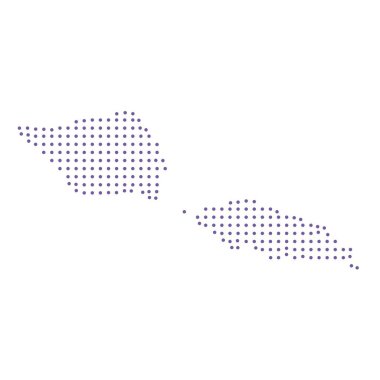 Samoa haritalı noktalı desen dizaynı mor daire