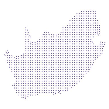 Güney Afrika haritalı nokta desenli mor daire