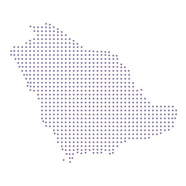 Suudi Arabistan haritası noktalı desen dizaynı mor çember