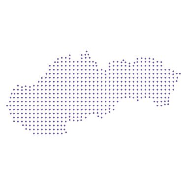 Slovakya haritalı noktalı desen dizaynı mor daire