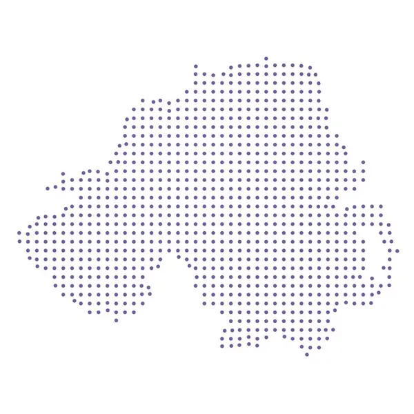 Kuzey İrlanda haritası noktalı desen dizaynı mor daire