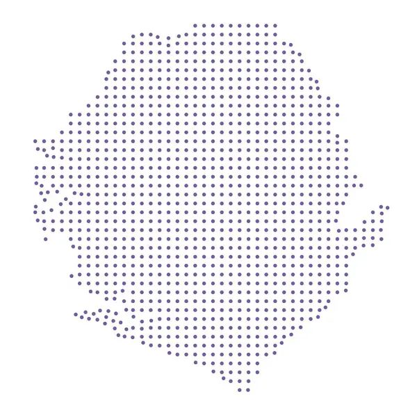 Sierra Leone haritalı noktalı desen dizaynı mor daire