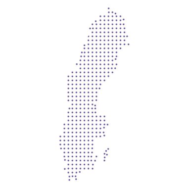 İsveç haritalı noktalı desen dizaynı mor çember