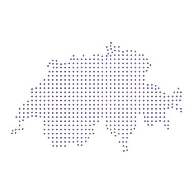 İsviçre haritalı noktalı desen dizaynı mor daire