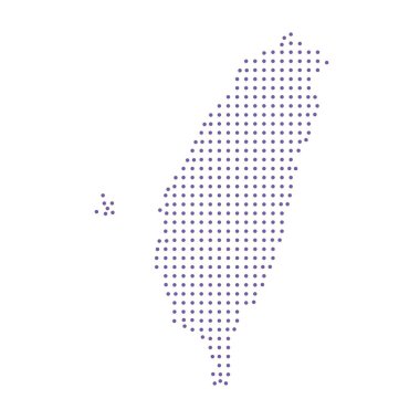 Tayvan haritalı noktalı desen dizaynı mor çember