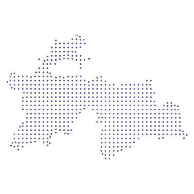 Tacikistan haritası noktalı desen dizaynı mor daire