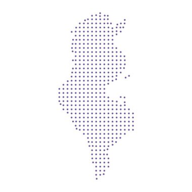 Tunus haritalı noktalı desen dizaynı mor çember