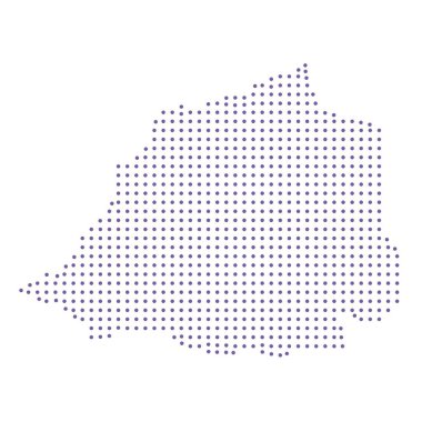 Vatikan haritalı nokta desenli mor daire