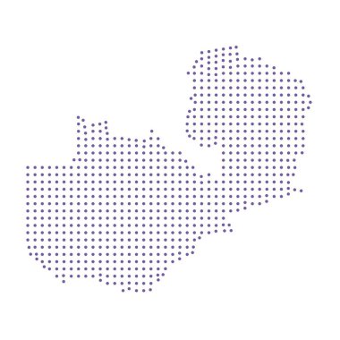 Zambiya haritalı nokta desenli mor daire